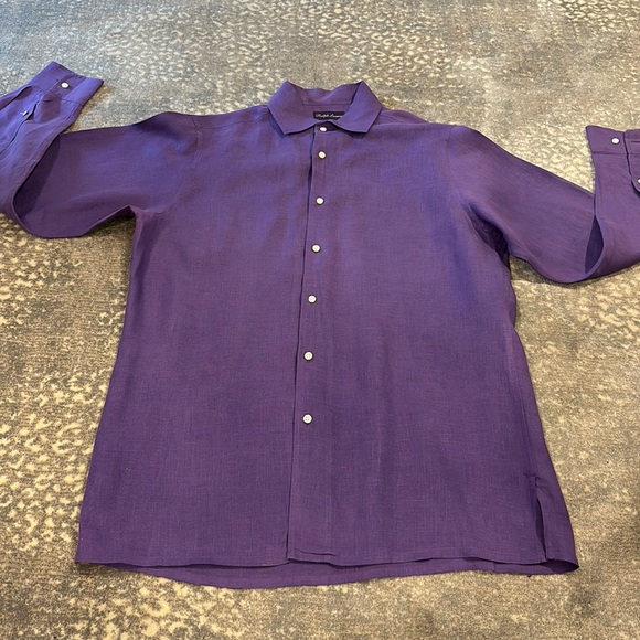 Ralph Lauren Other - RALPH LAUREN PURPLE LINEN SHIRT SIZE L